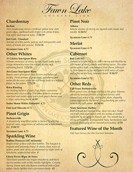 menus dining cocktail wine menu pdf