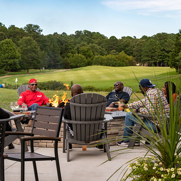 Fire pit at Lakeside Grille